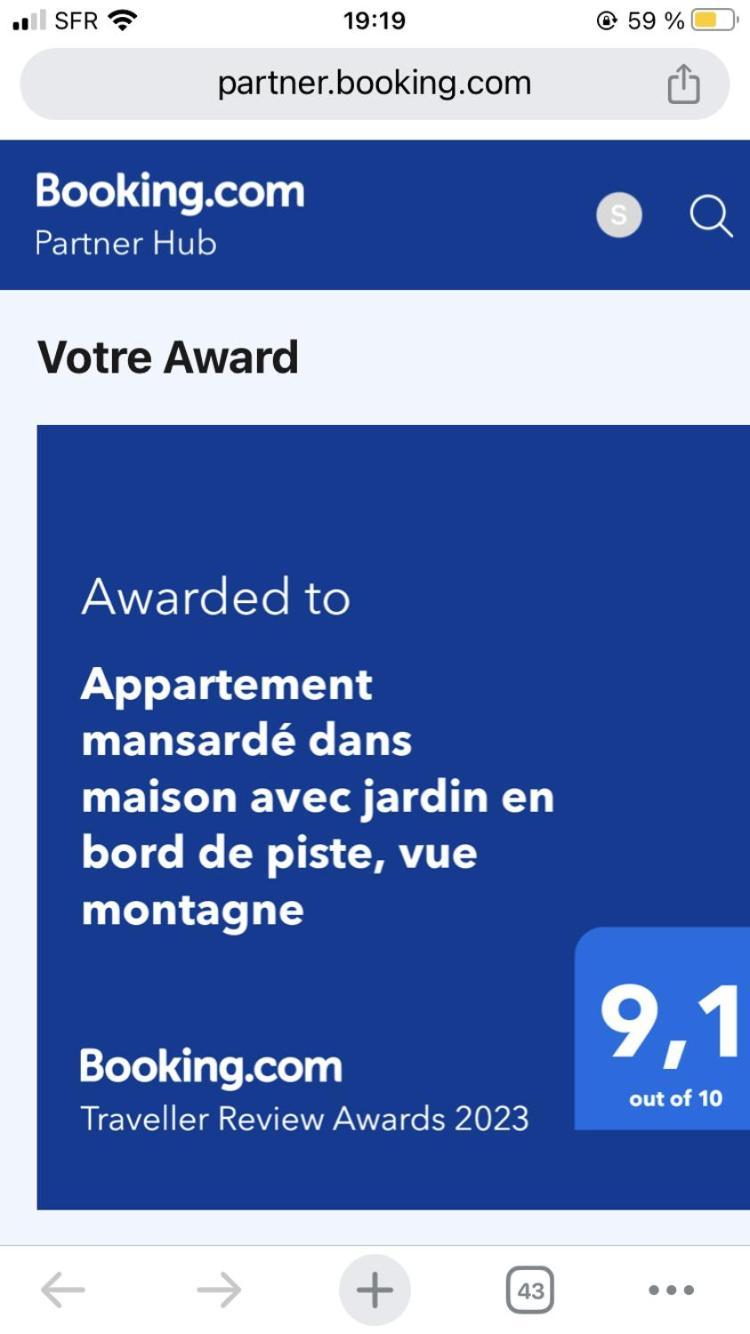 Logement Mansarde Dans Maison Avec Jardin En Bord De Piste, Vue Montagne Les Houches Exterior foto